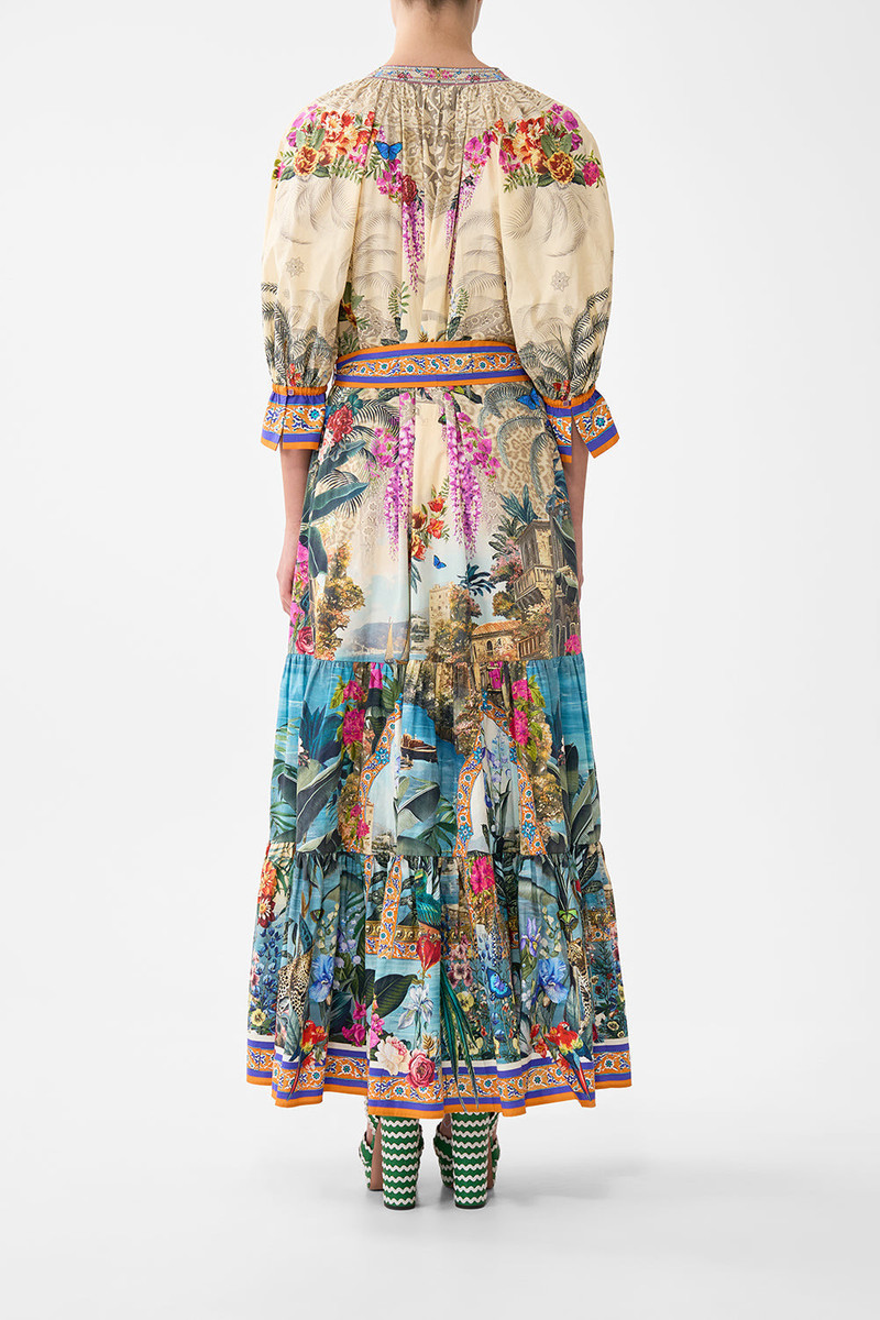 CAMILLA TIERED SHIRT DRESS WITH SHORT SLEEVE outlook