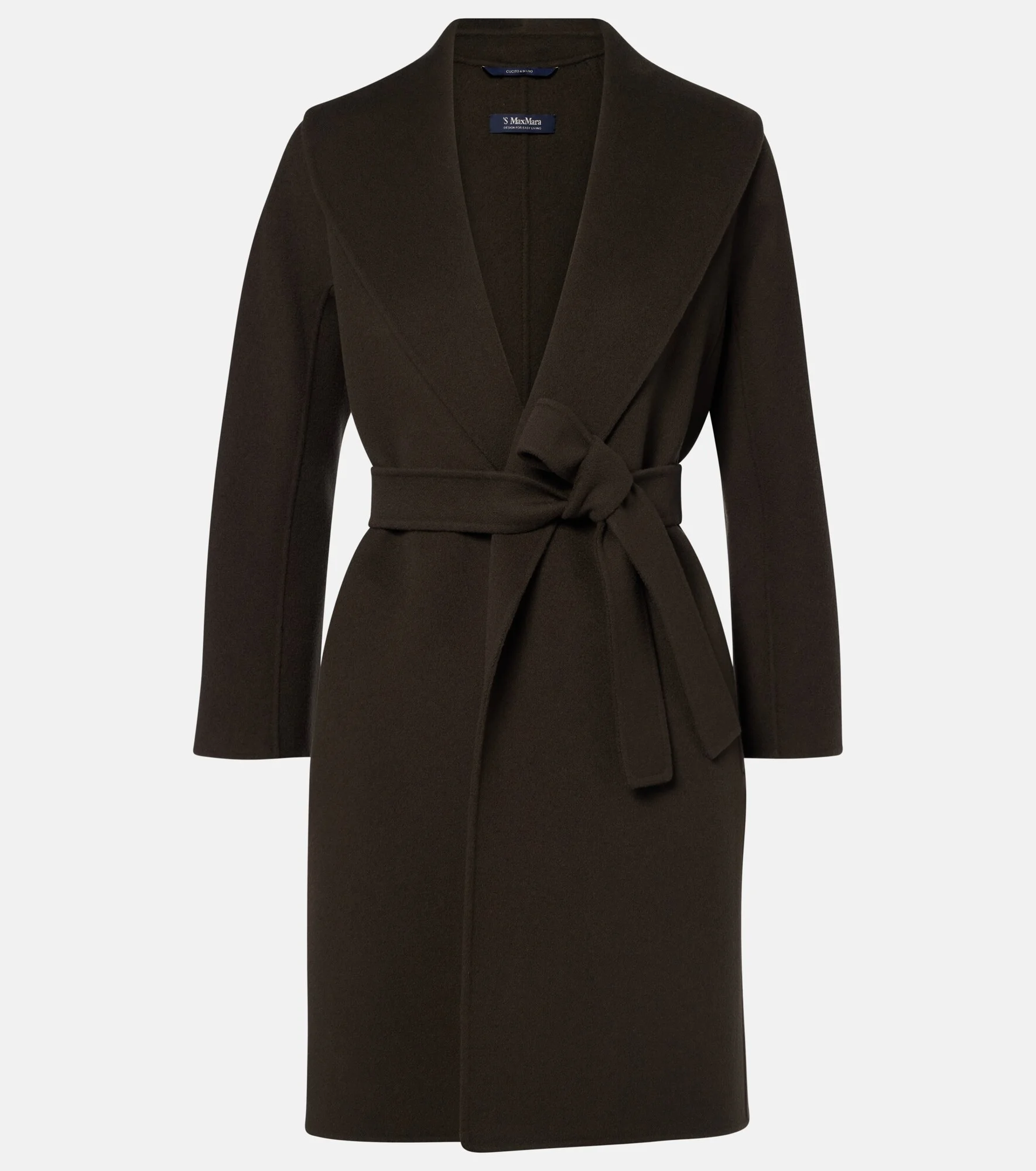 Virgin wool wrap coat - 1