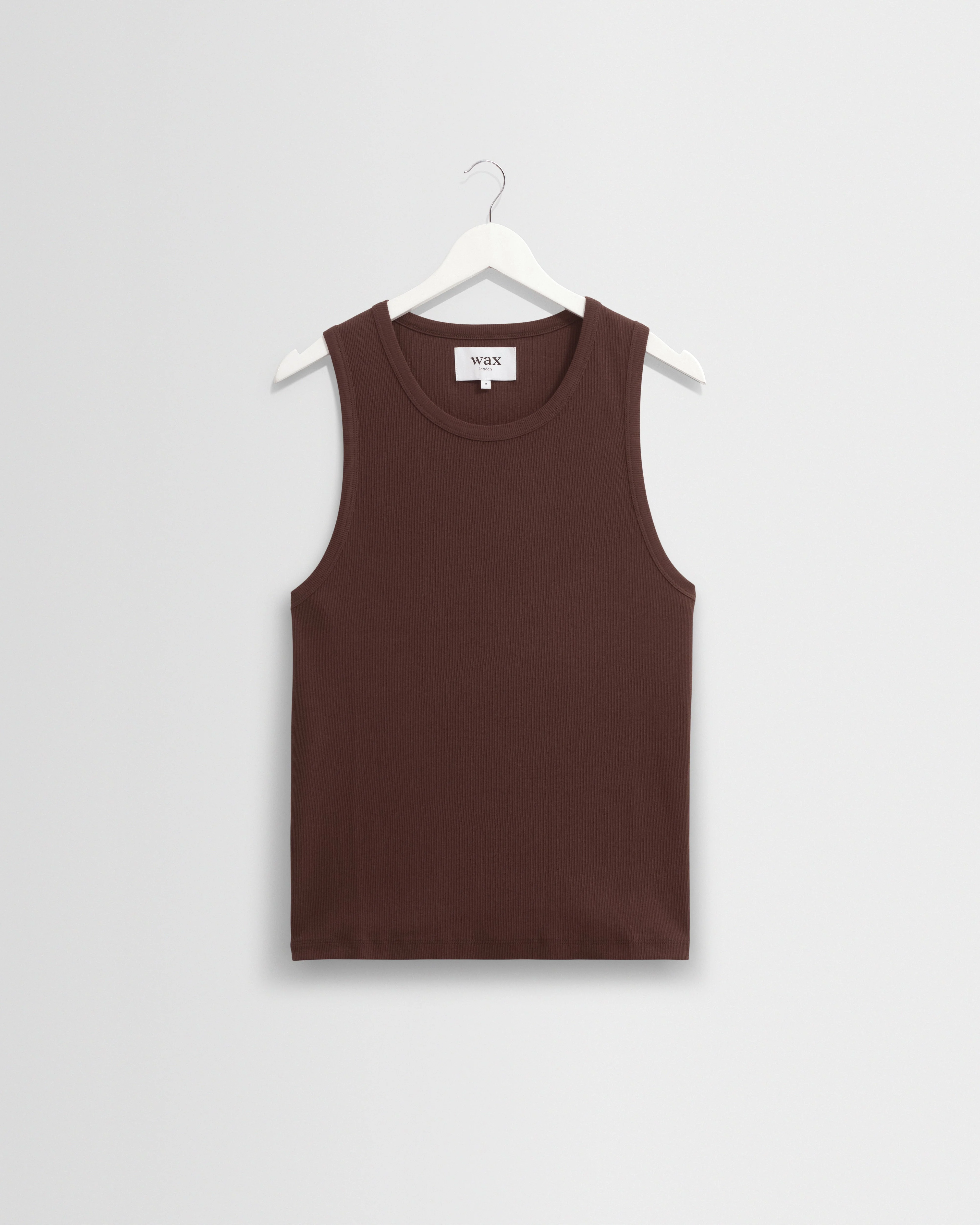 Montague - Brown Ribbed Organic Cotton Vest - 1
