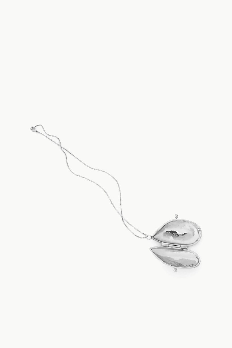 STAUD SHELL PILL CASE NECKLACE SILVER 4