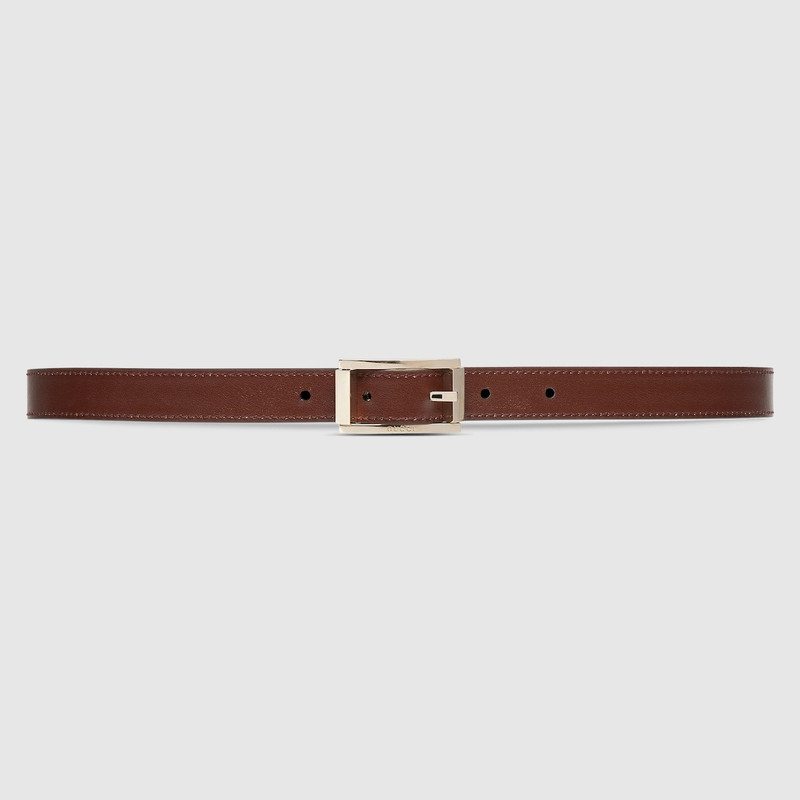 Reversible thin belt with rectangular buckle 4