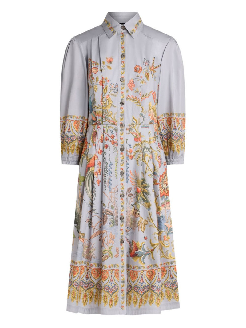 floral-print shirt dress 1