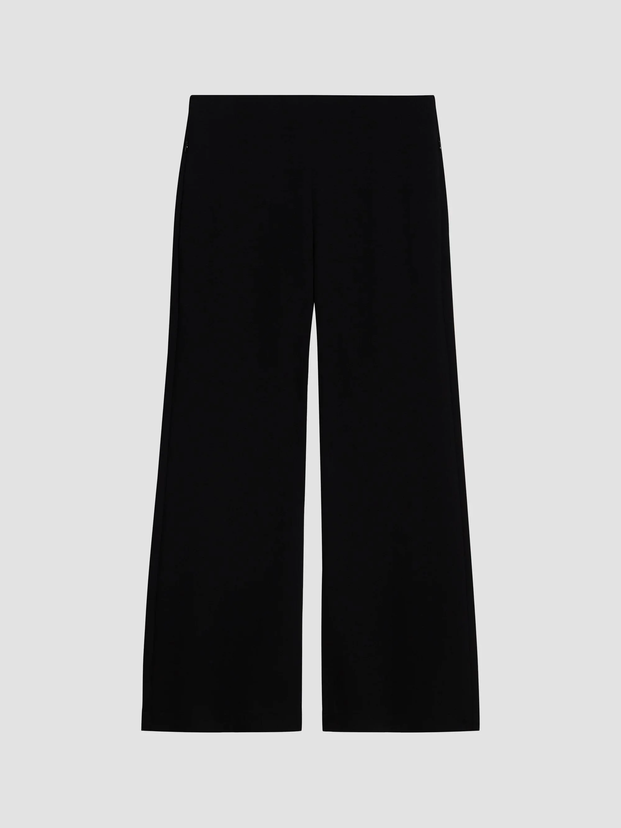 Women's Knit Wide-Leg Pants - Black - 1
