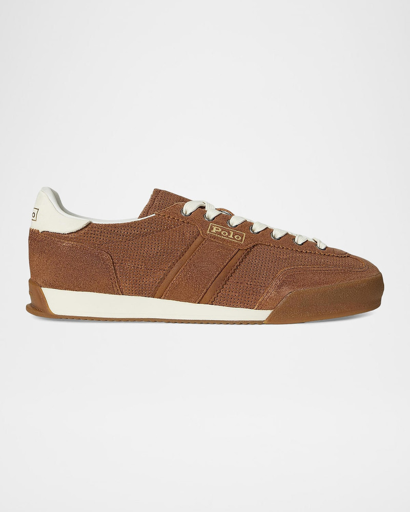 Men's Perforated Suede Low-Top Sneakers 1