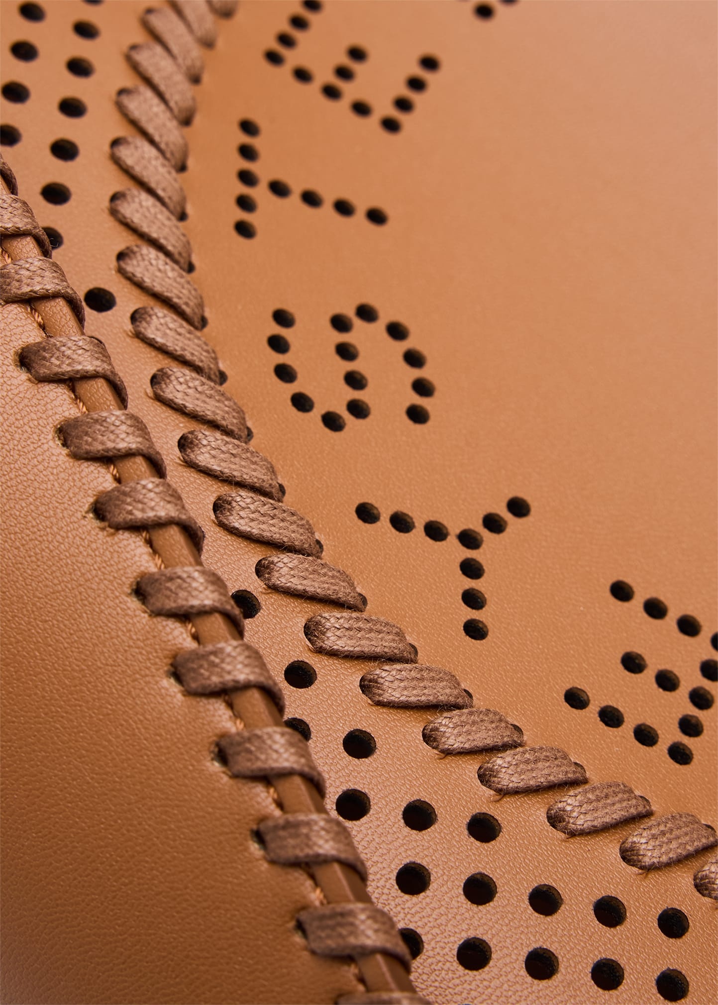 Logo Perforated Vegan Leather Crossbody Bag - 5