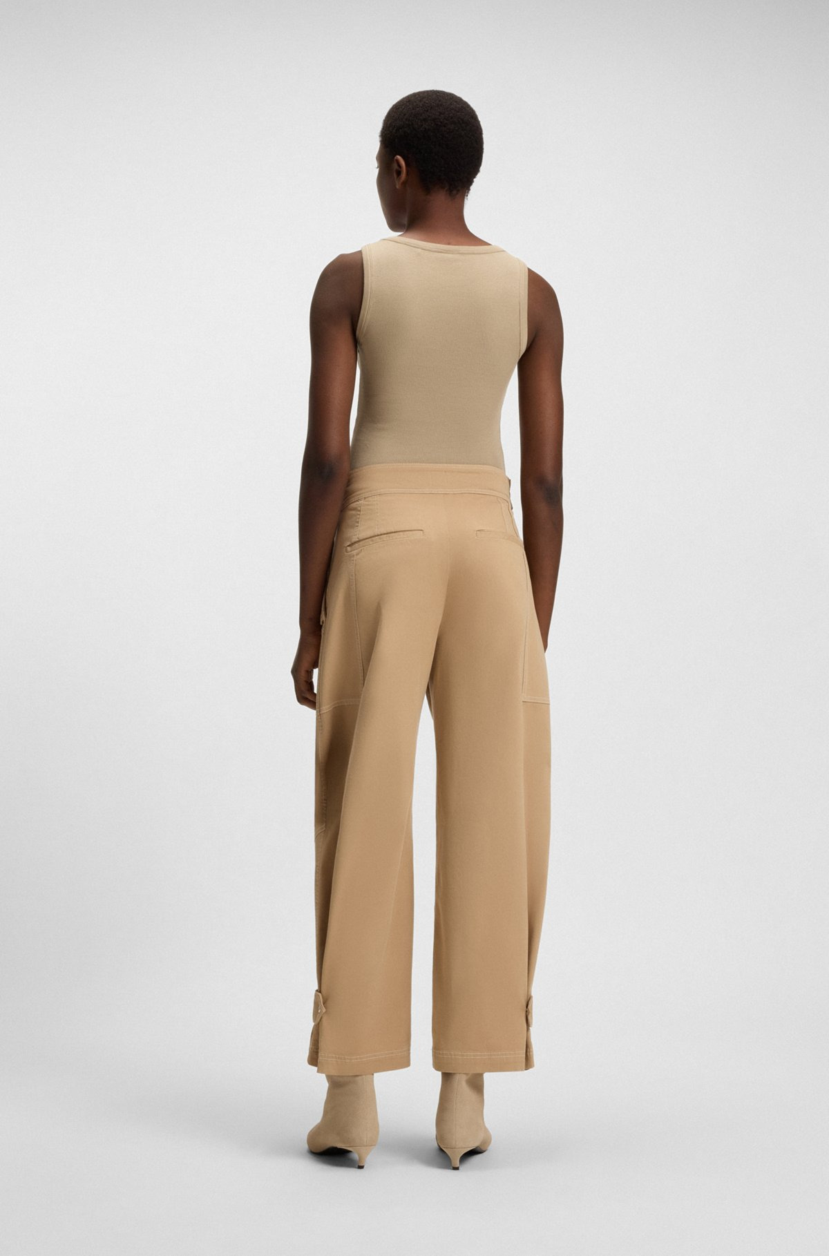 STRETCH-COTTON SLIM-FIT TOP WITH RIBBED STRUCTURE - 4