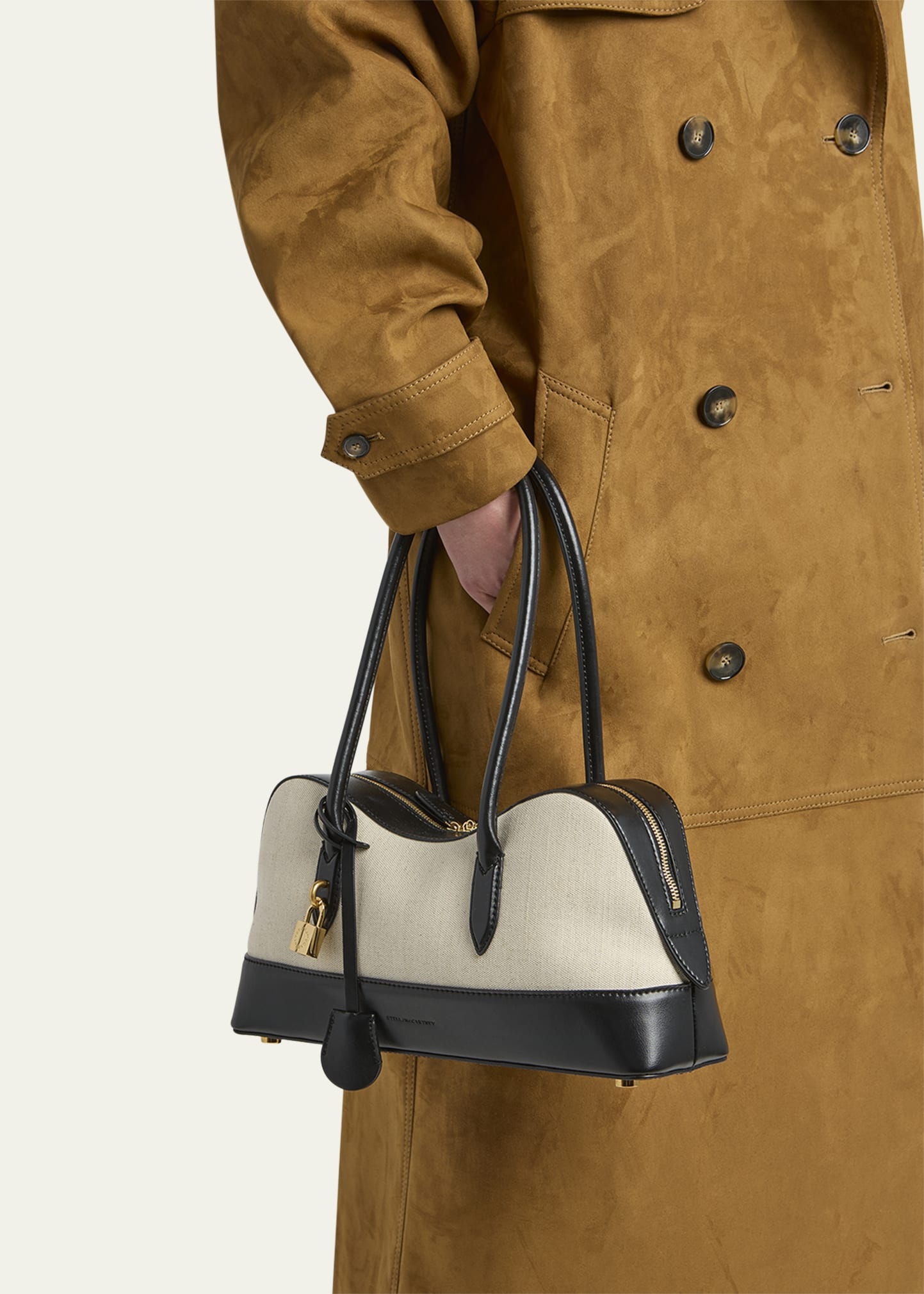 Stella Ryder Medium Cotton Canvas and Alter Mat Shoulder Bag - 2