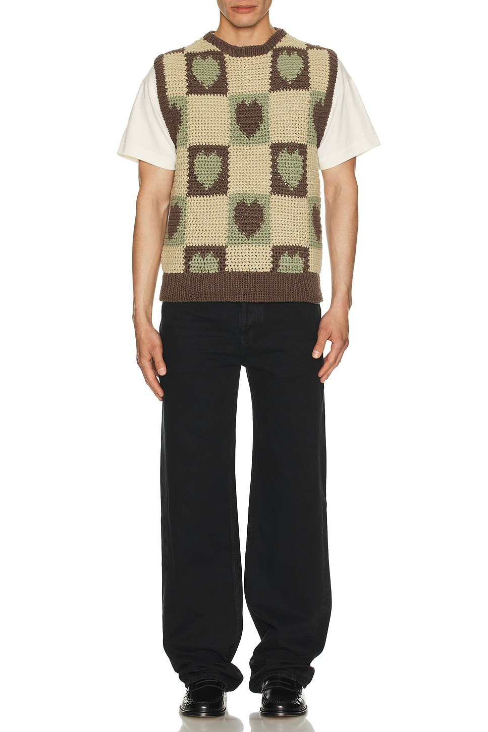 Crochet Knit Heart Vest - 4