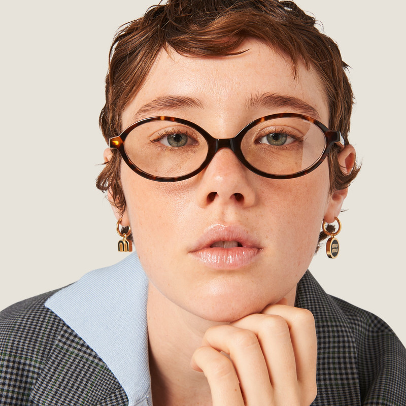 Miu Miu Set of enameled metal earrings outlook