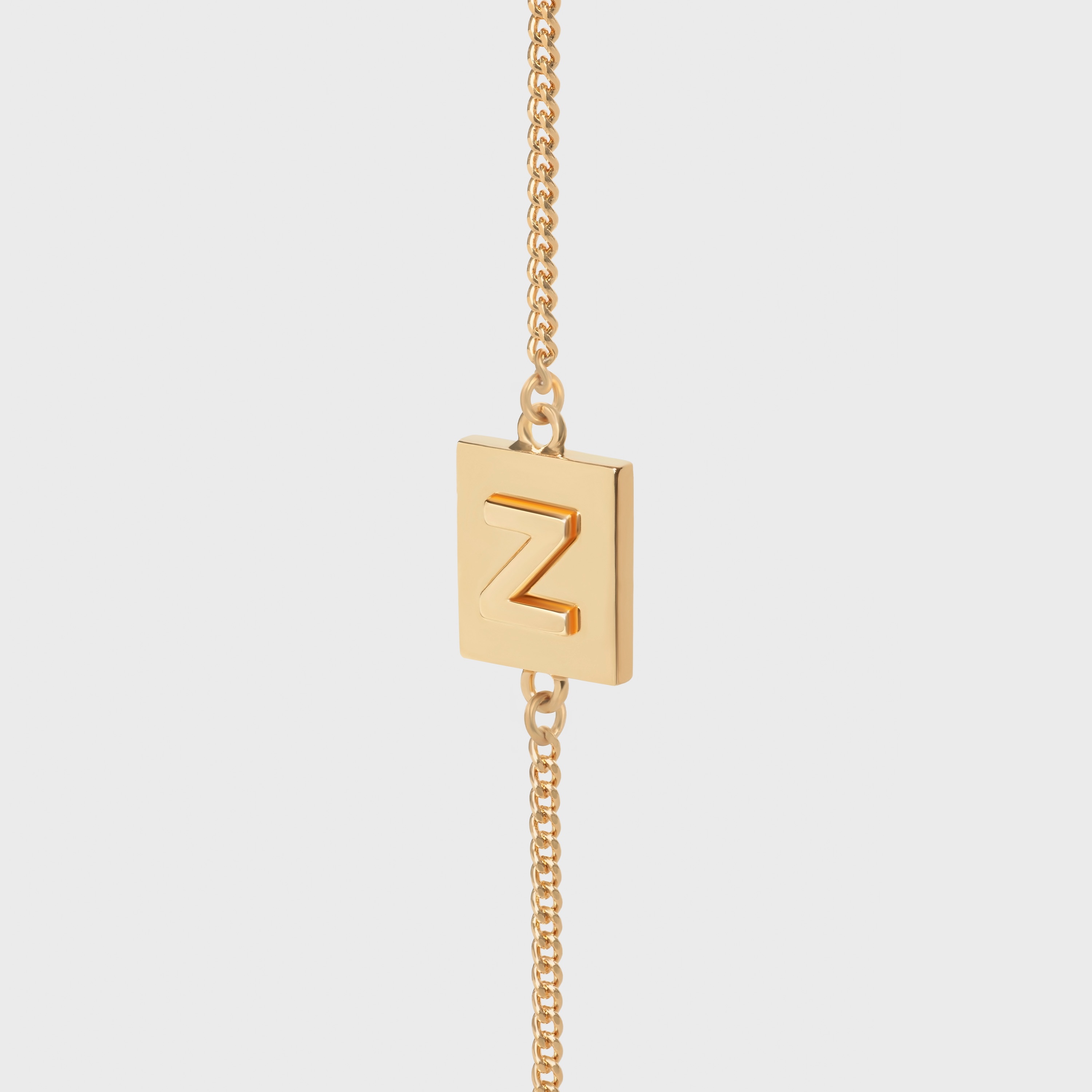 Alphabet Z Bracelet in Brass with Gold Finish - 1