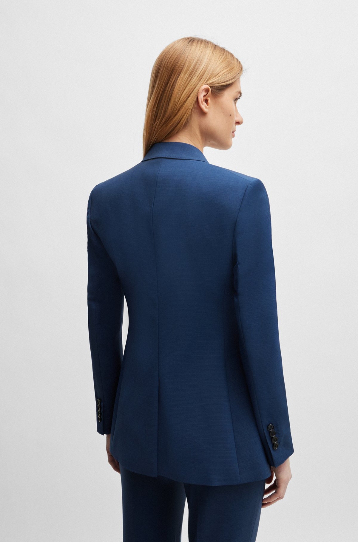 REGULAR-FIT JACKET IN MELANGE VIRGIN WOOL - 4