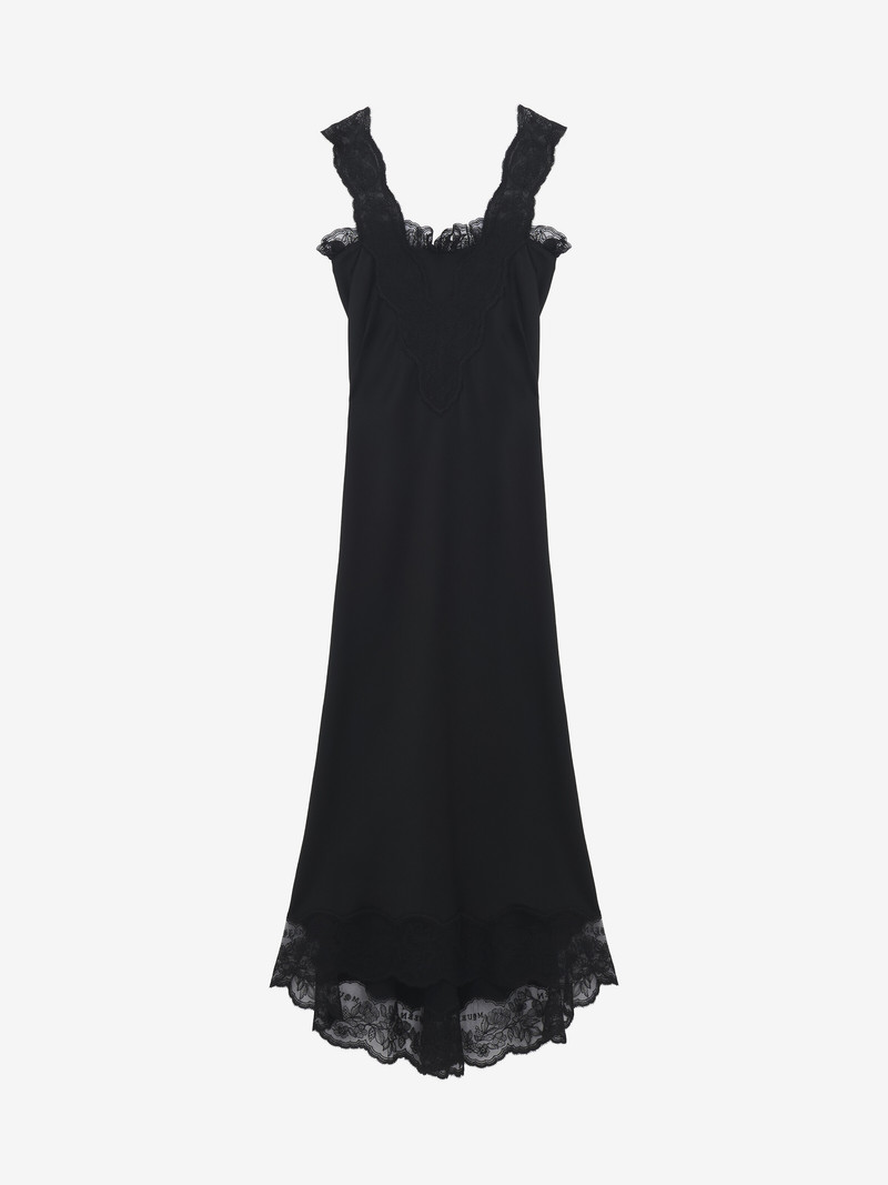 Alexander McQueen Lace Trim Midi Dress outlook