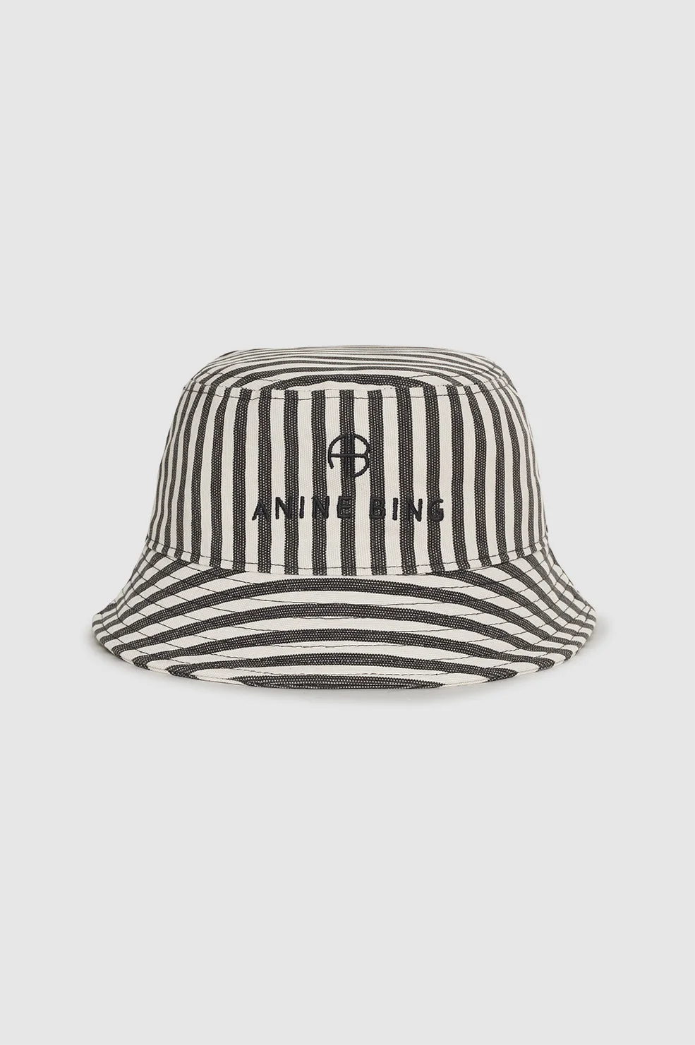Nicks Bucket Hat - White And Black Stripe - 1