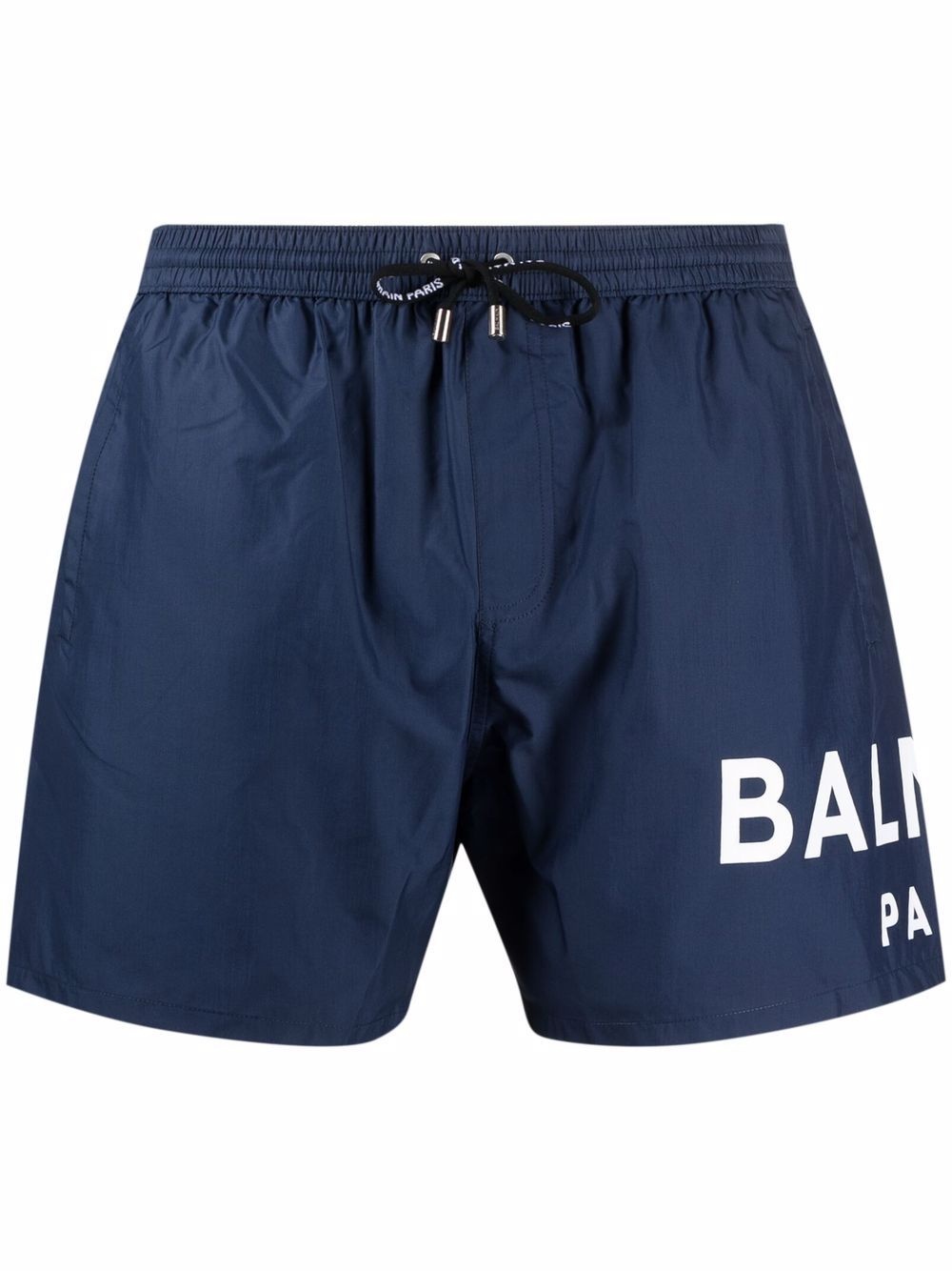 logo-print drawstring swim shorts - 1