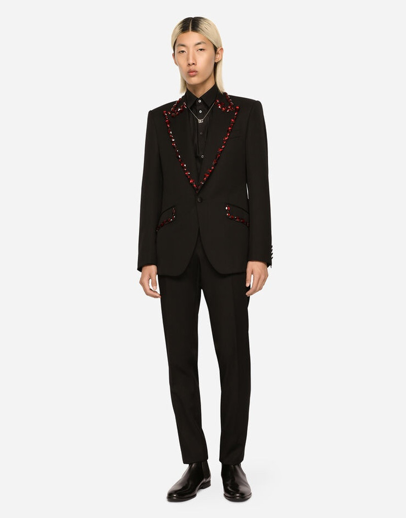Wool Sicilia-fit suit with rhinestones 8
