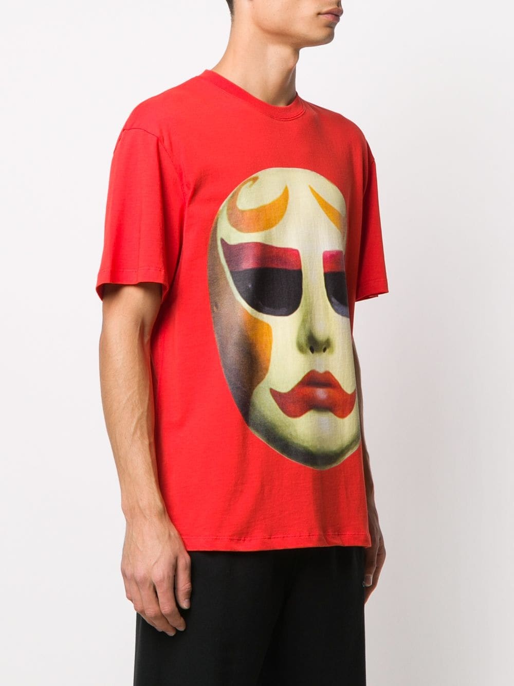 mask-print T-shirt - 4