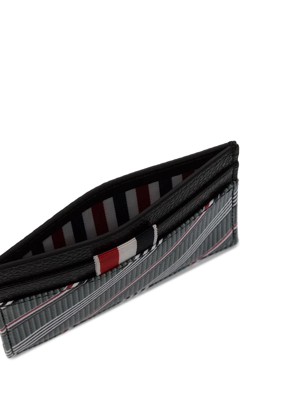 RWB stripe leather cardholder - 3