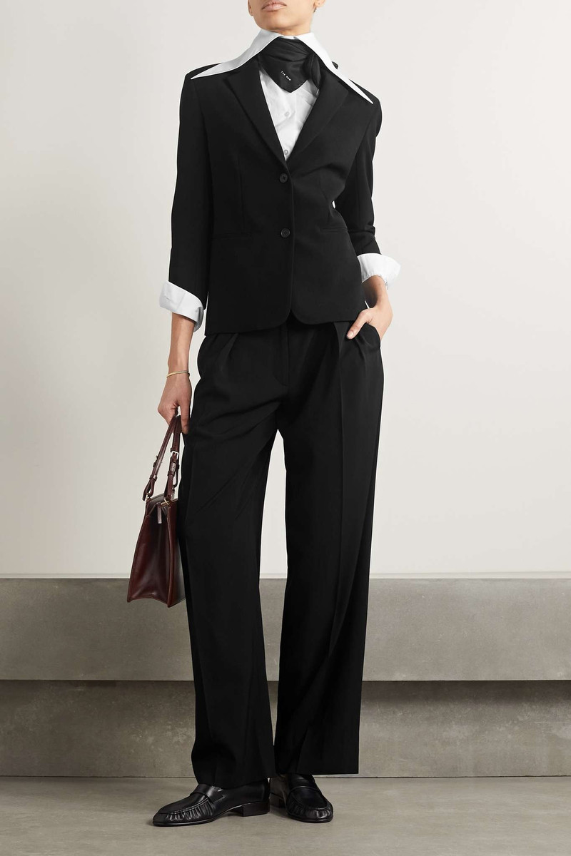 The Row Schoolgirl wool-blend cady blazer outlook