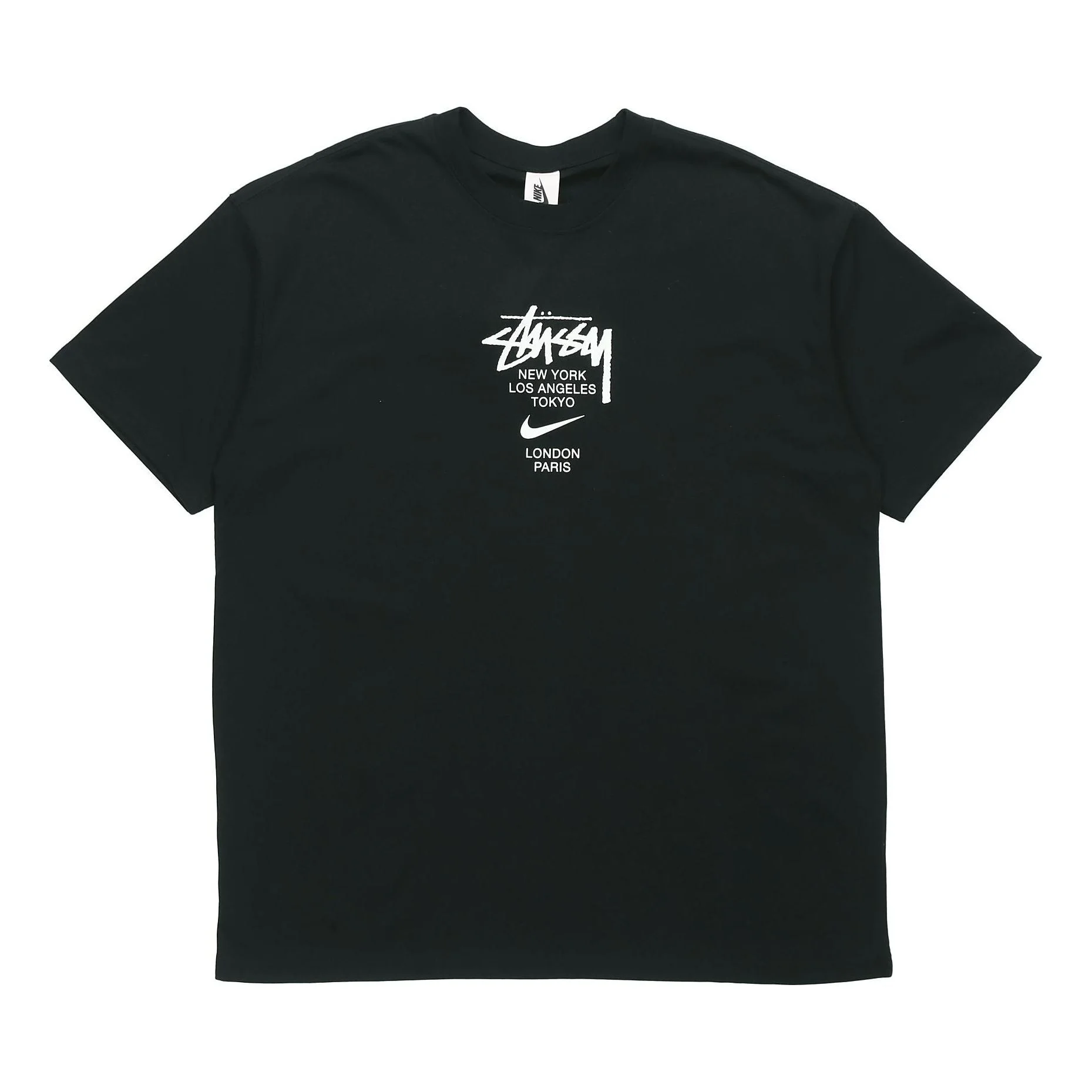 Nike x Stussy Crossover Round Neck Pullover Short Sleeve Asia Edition Black DD3342-010 - 1