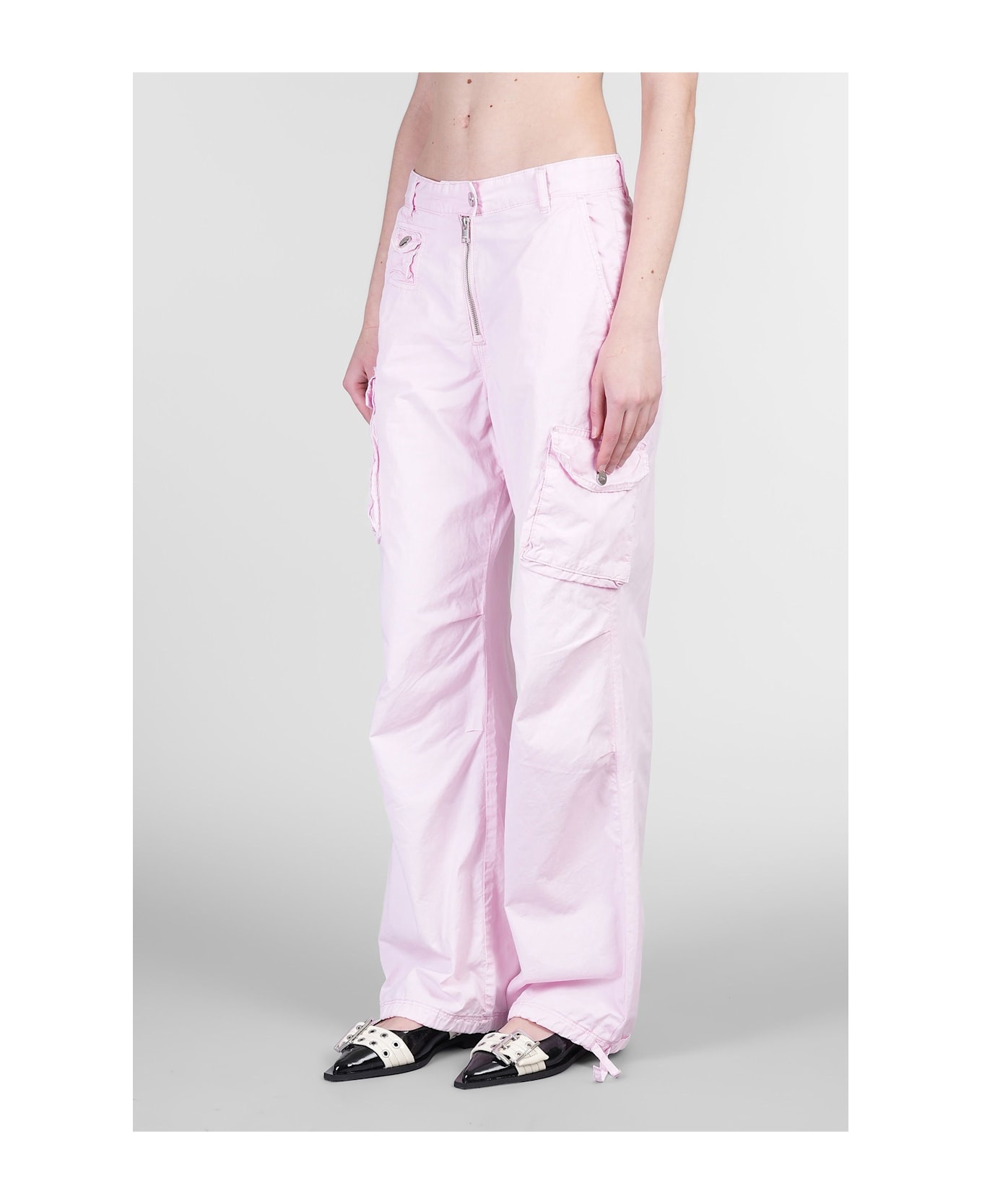Pants In Rose-pink Cotton - 4