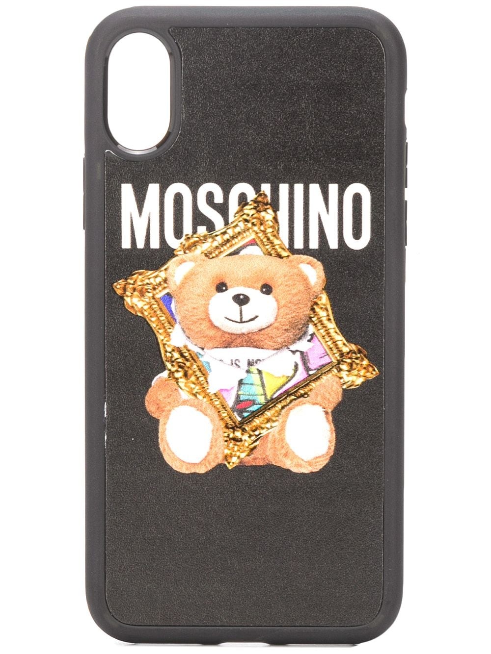 Teddy print iPhone XS case - 1