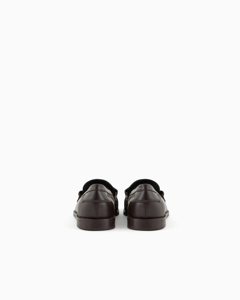 EMPORIO ARMANI SMOOTH LEATHER LOAFERS outlook