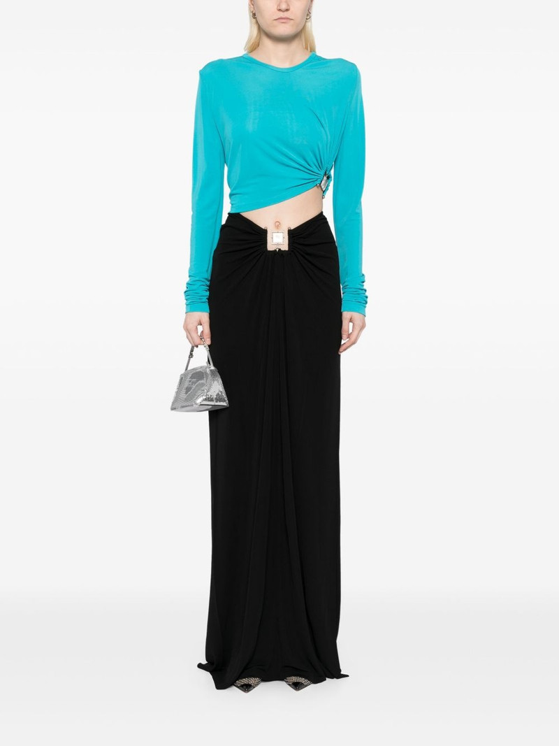 CHRISTOPHER ESBER Bezel quartz ruched skirt outlook