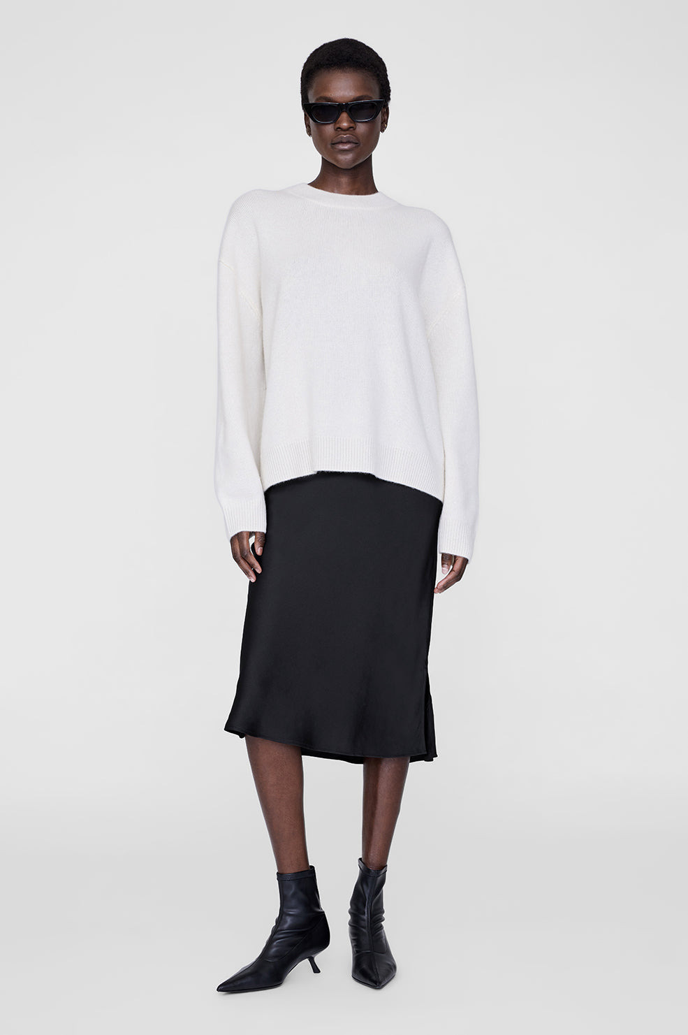 Bar Silk Skirt - Black - 2