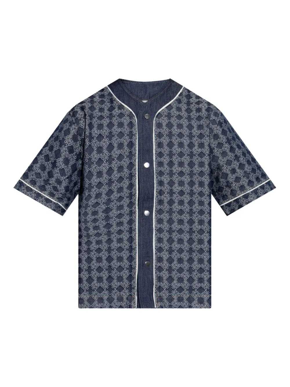 AMIRI - Men Ma Quad Denim Baseball Shirt - 5