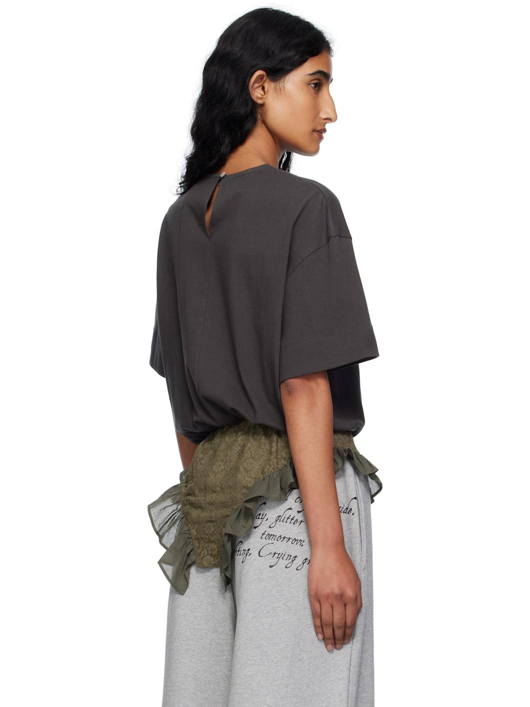 Gray Ruffle Panty T-shirt - 3