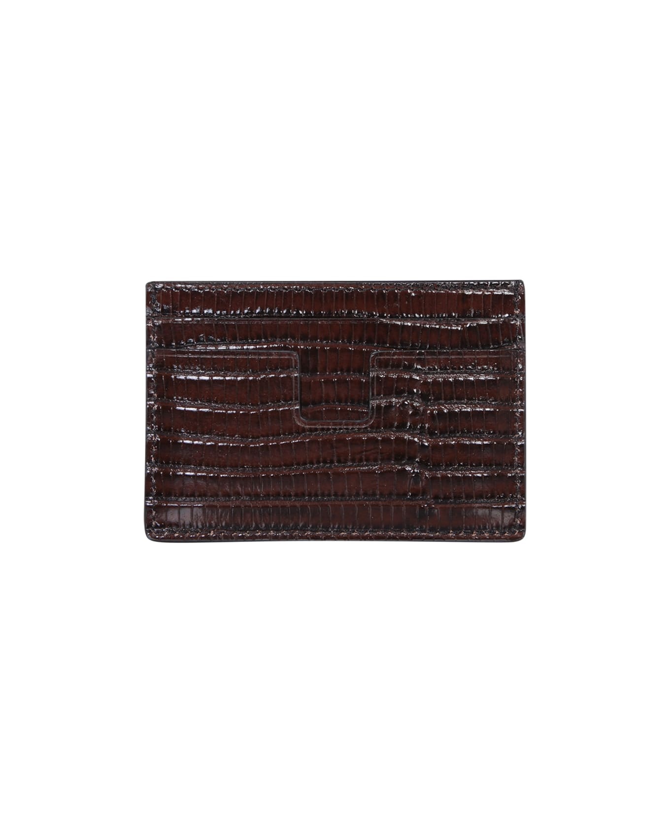 Glossy Printed Croc Cardholder - 2