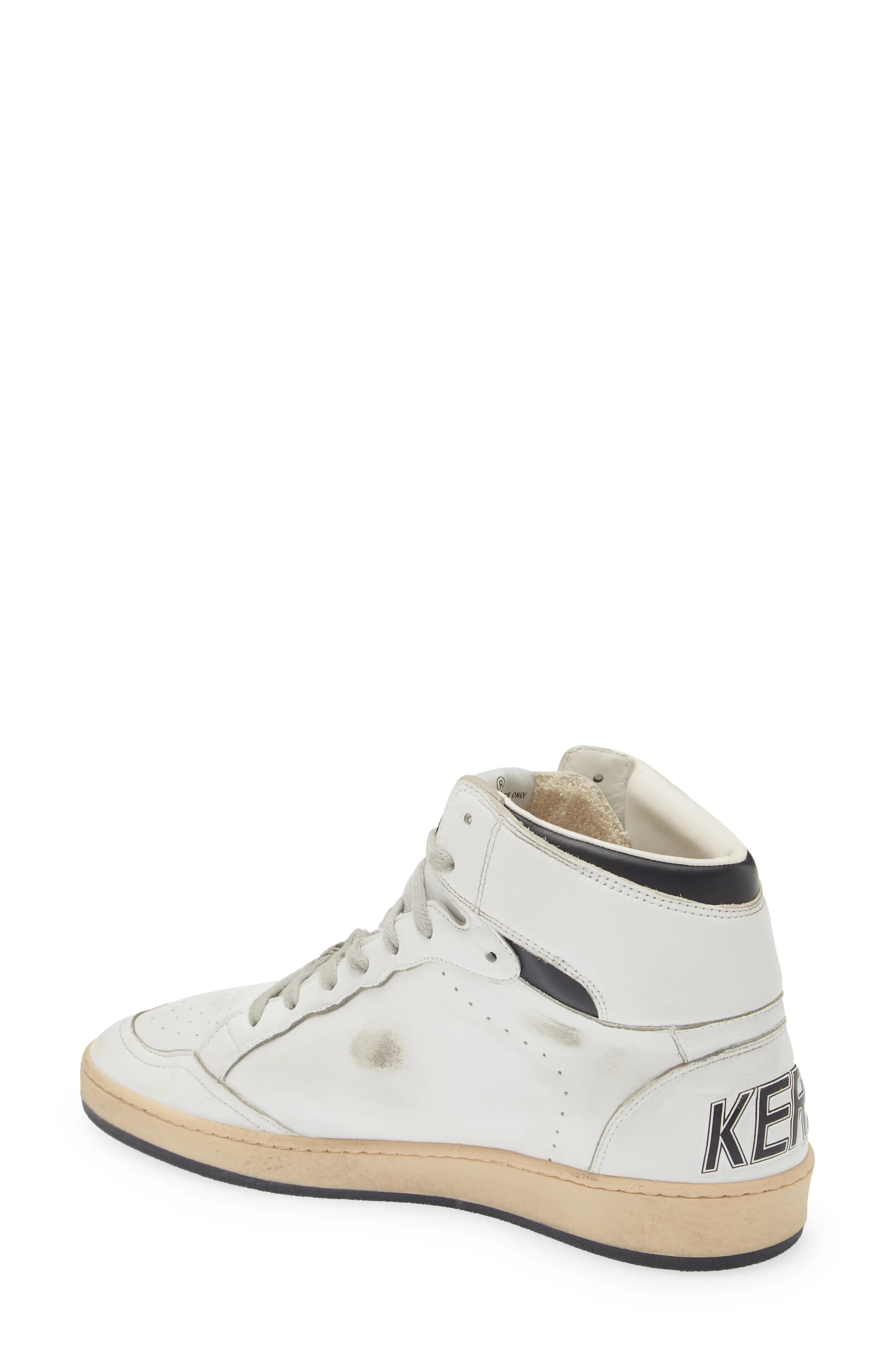 Sky-Star High Top Sneaker in White/Black 10283 - 2