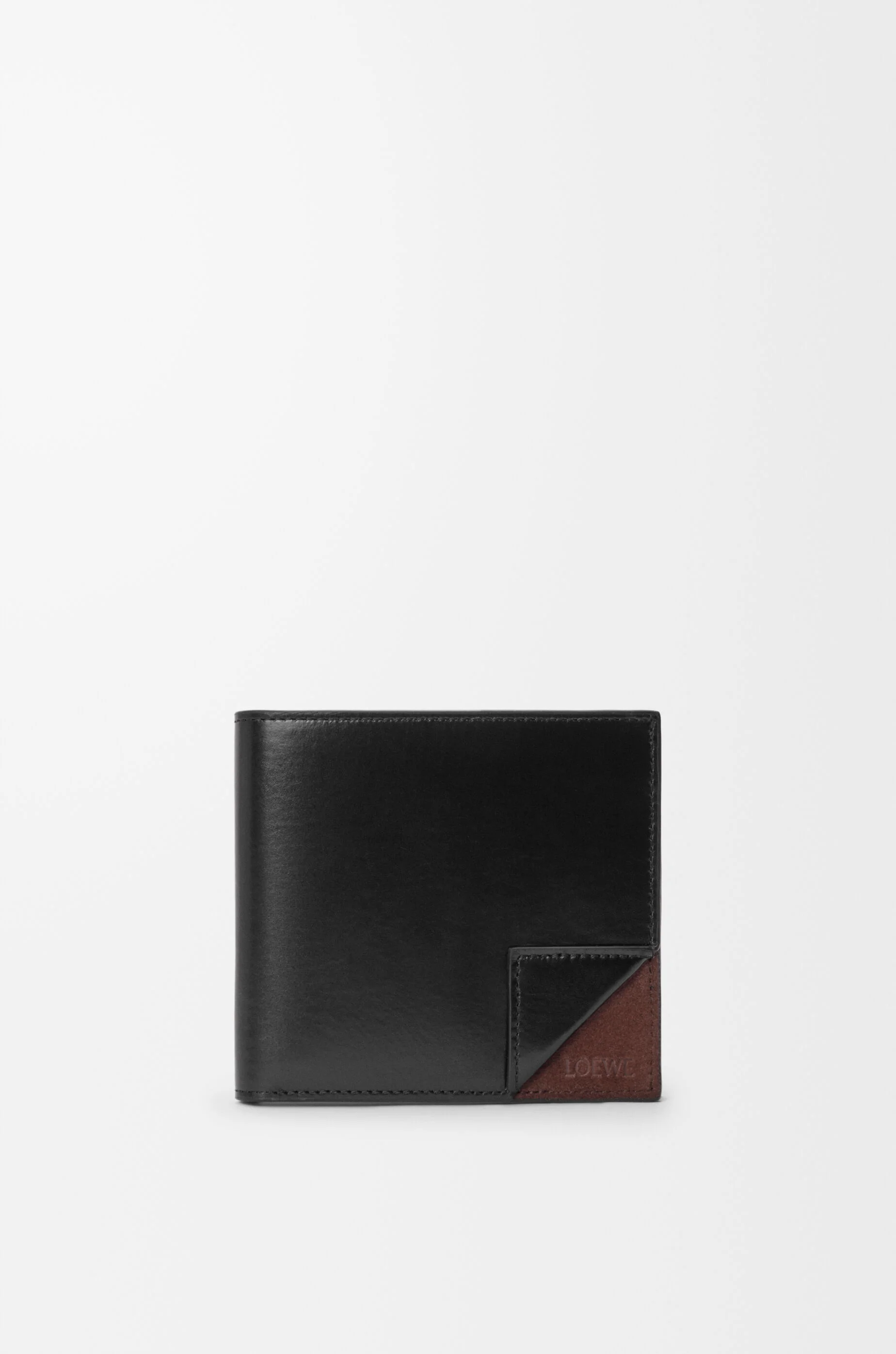 Switch bifold wallet in supple grained calfskin and suede - 1