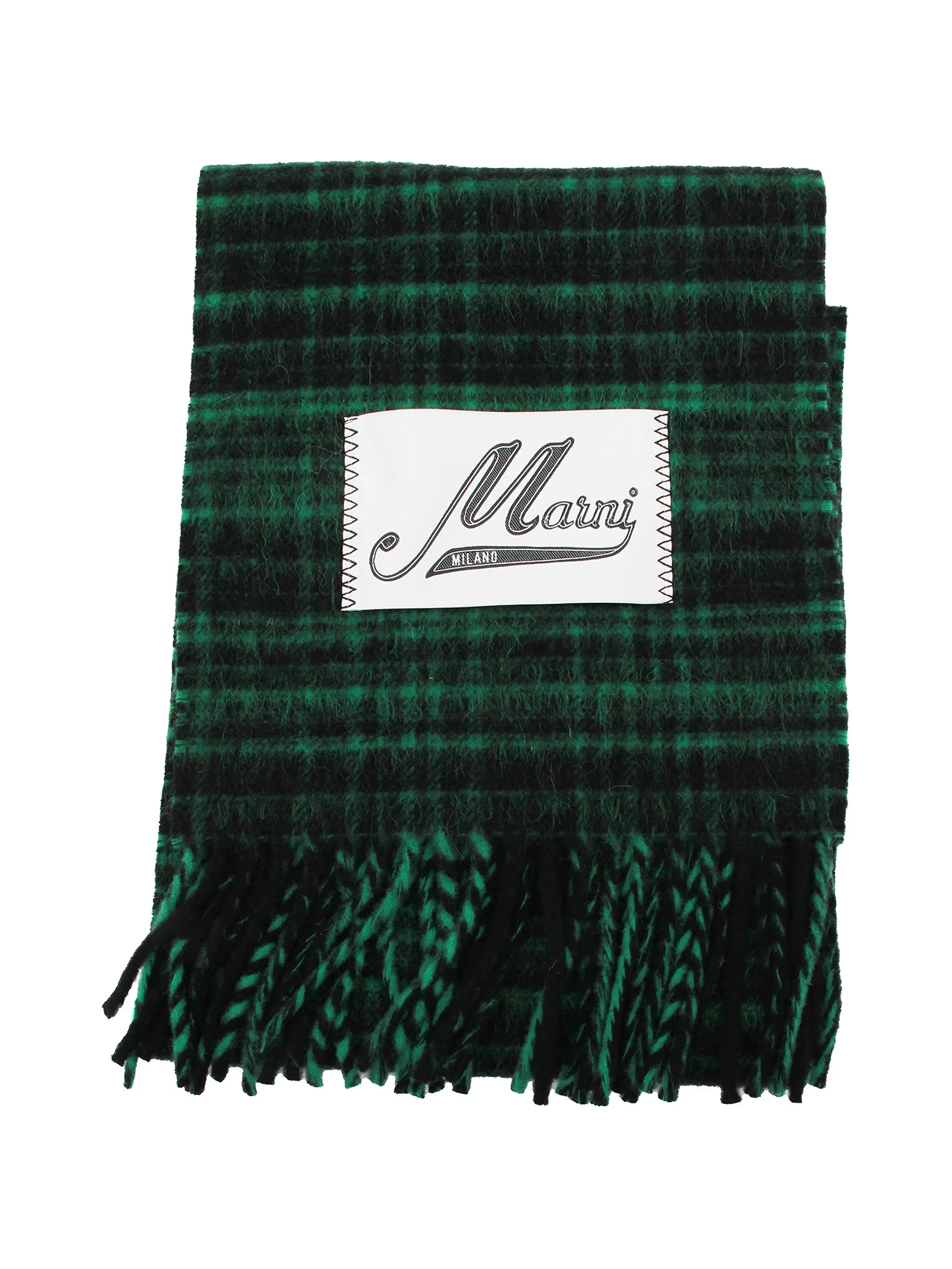 Marni Check-pattern Fringed Scarf - 1