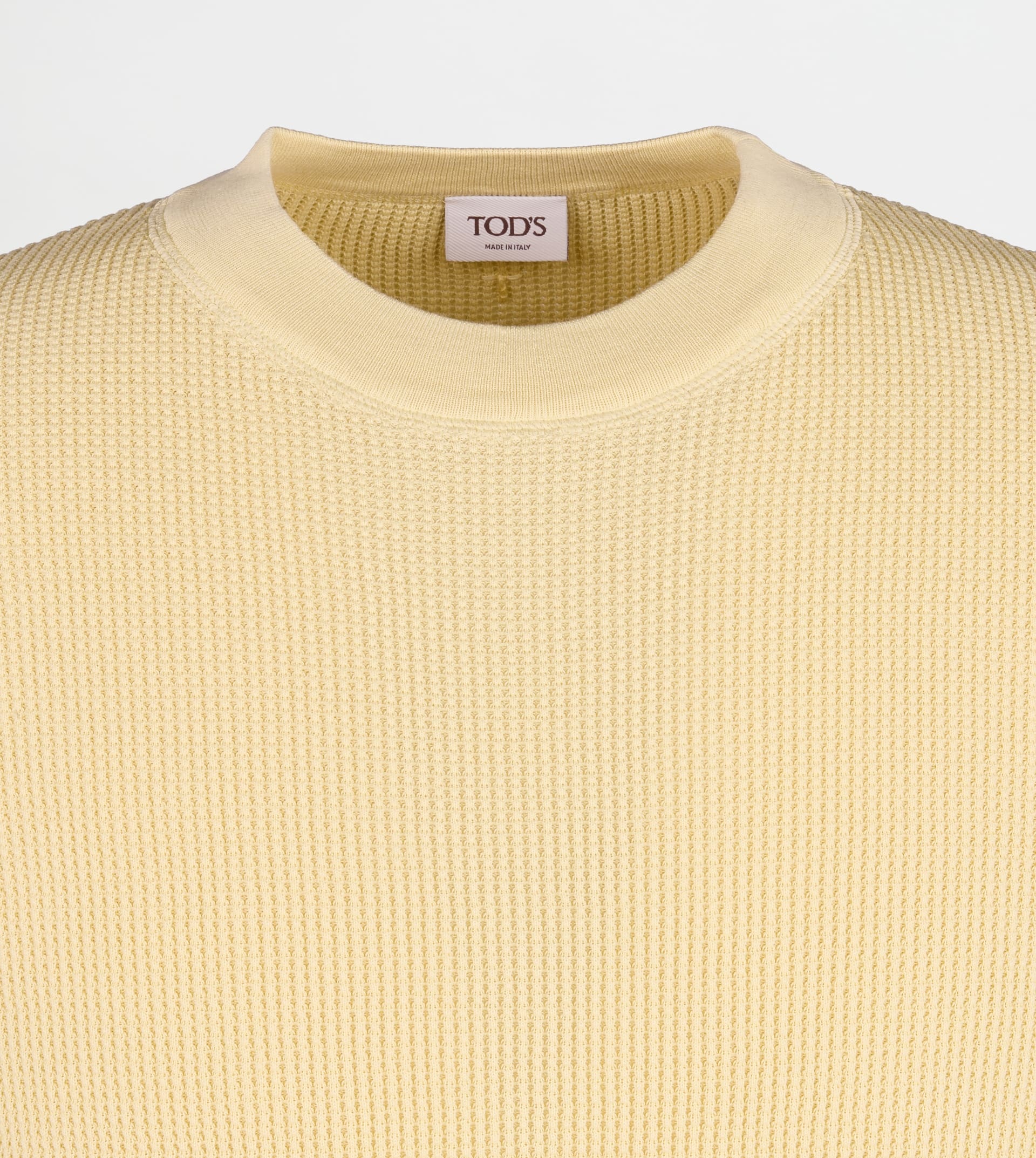 T-SHIRT IN COTTON KNIT - YELLOW - 2