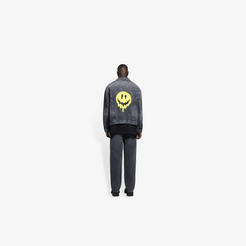 Drip Peace Large Fit Jacket in Black/white 5