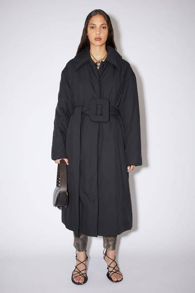 Acne Studios Belted padded coat - Black outlook