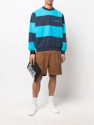 SUNNEI logo striped sweatshirt outlook