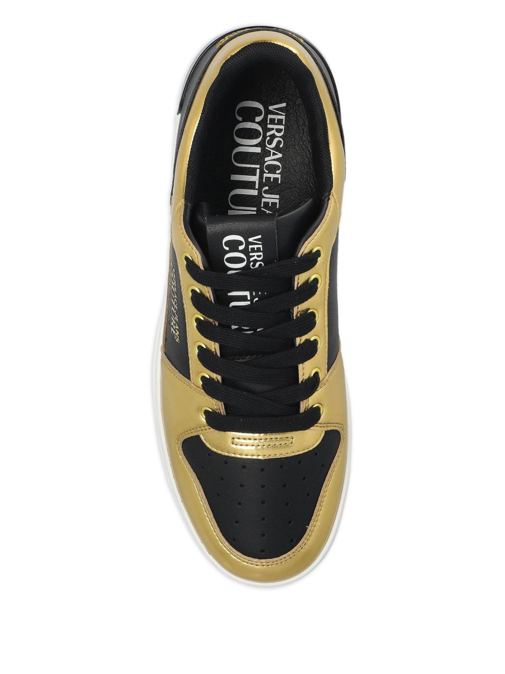 metallic-panel sneakers - 4