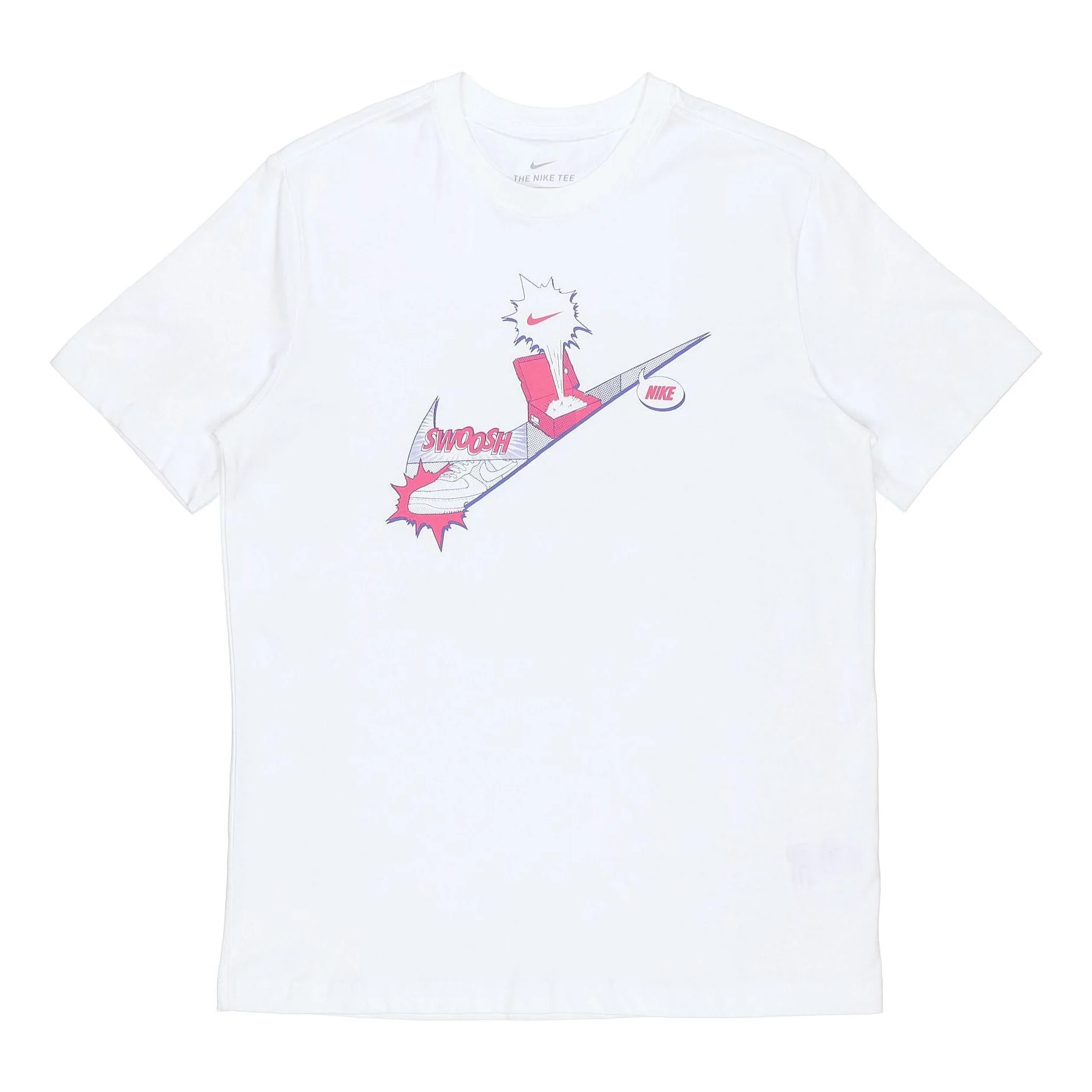 Nike Sportswear Shoe Printing Logo Sports Knit Short Sleeve White DH0057-100 - 1