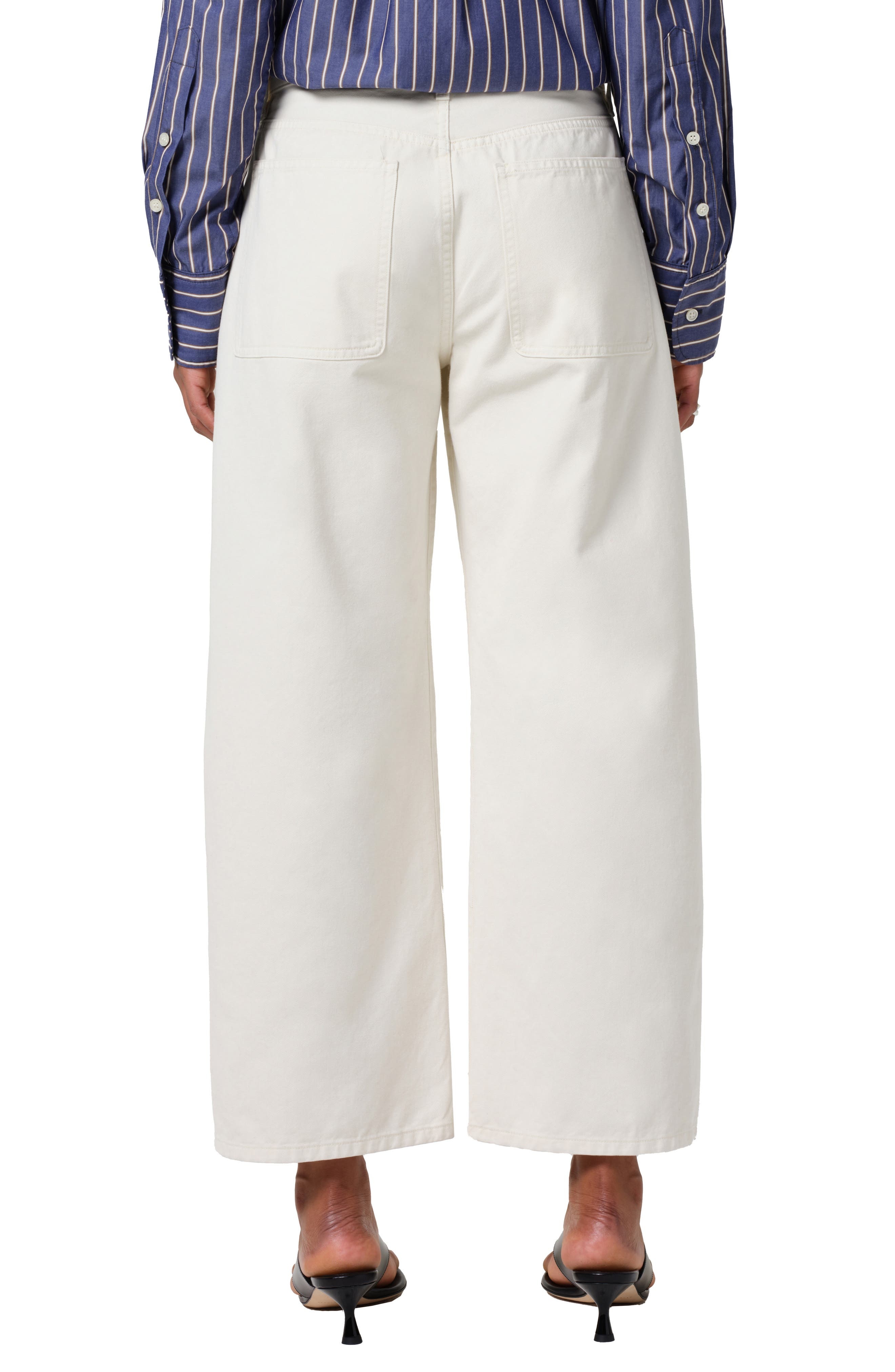 Citizens of Humanity Ayla Wide Leg Utility Twill Pants in Pashmina (Off White) at Nordstrom - 2