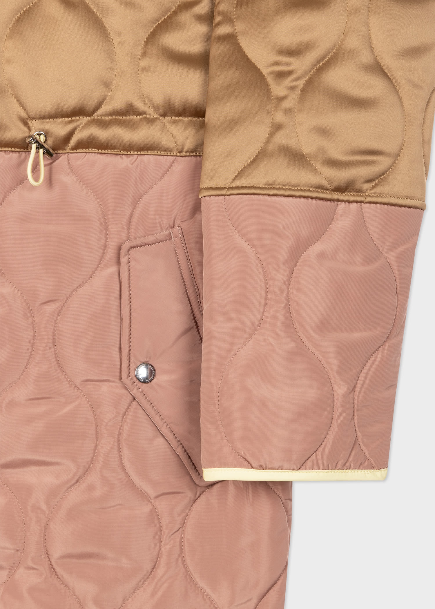 Satin Quilted Mid Length Coat - 3