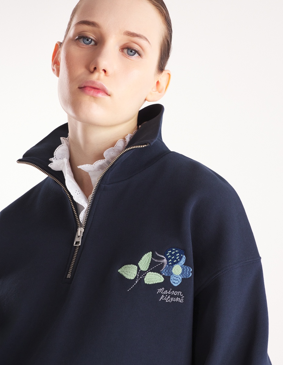 STRAWBERRY LEAF HALF ZIP SWEATSHIRT - 4