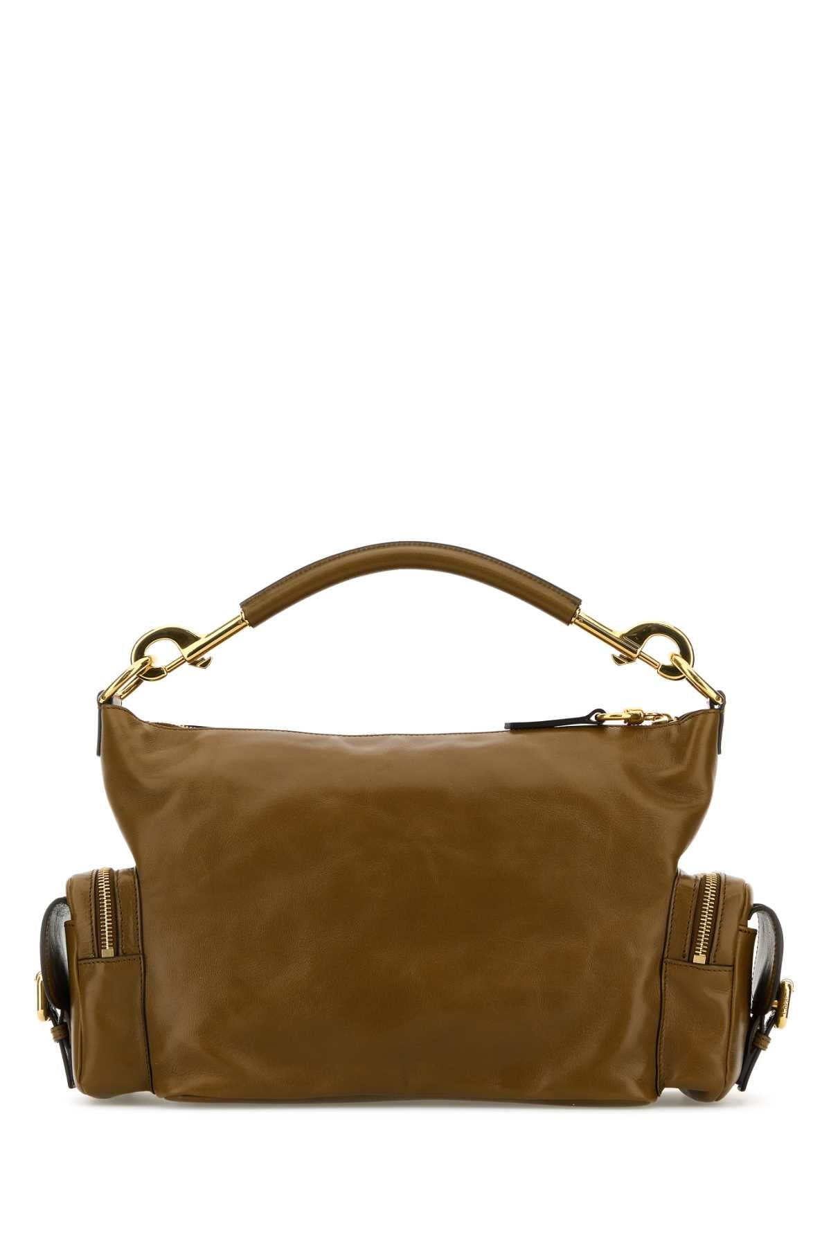 Chloe Women Khaki Leather Camera Bag Handbag - 3