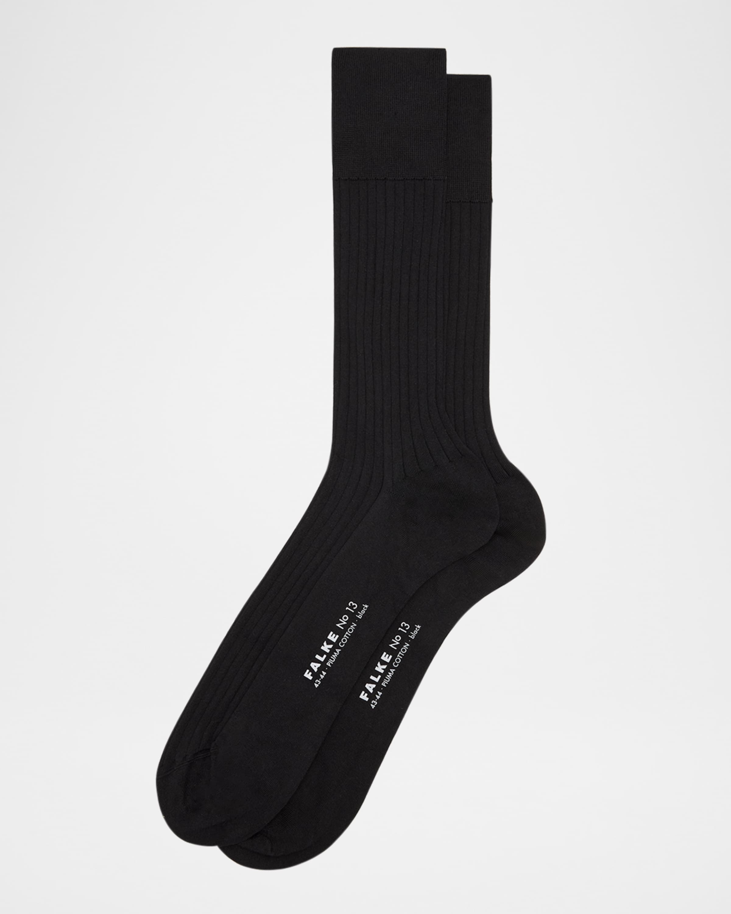 Men's No. 13 Egyptian Piuma Cotton Rib Crew Socks - 2
