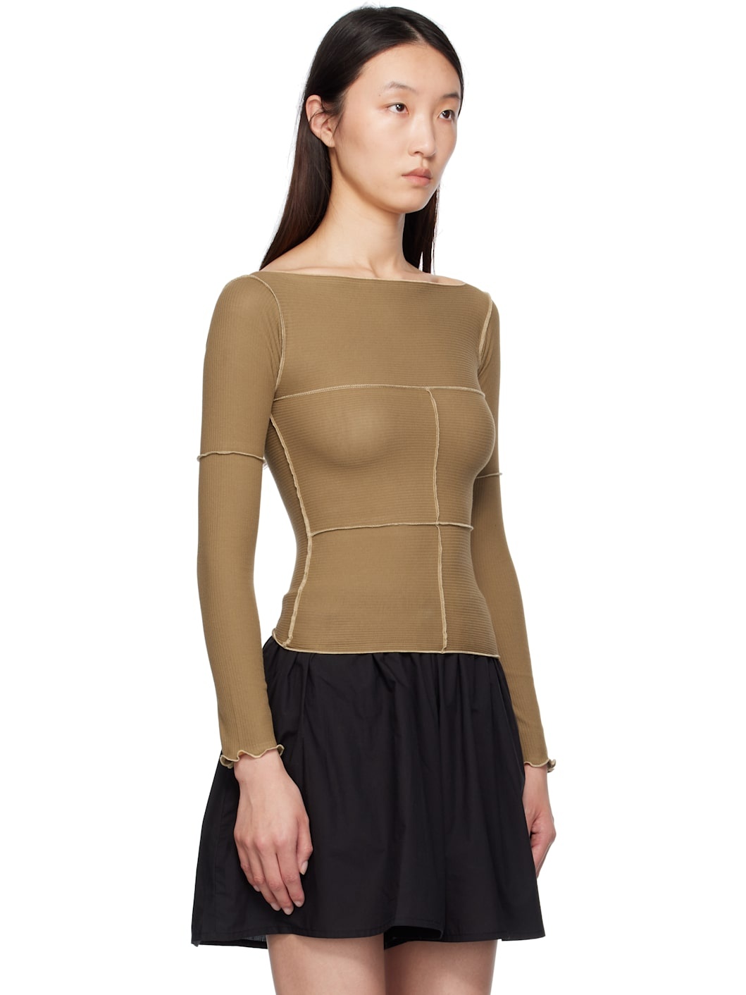 Brown Cinder Long Sleeve T-shirt - 2
