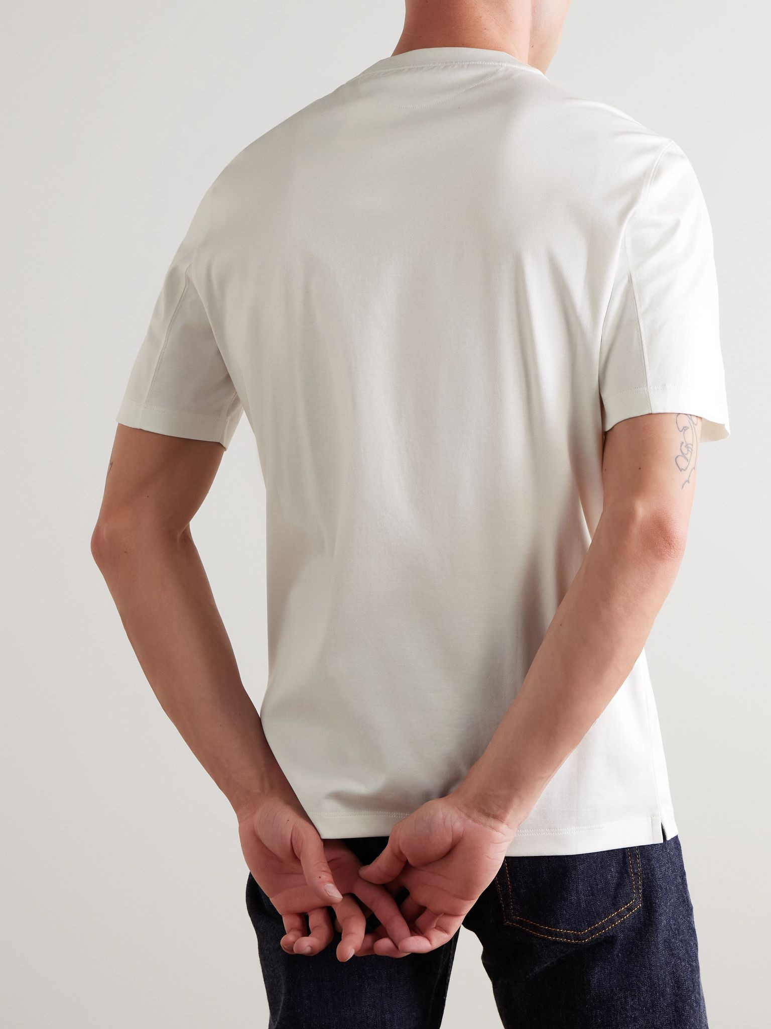 Cotton-Jersey T-Shirt White - 4