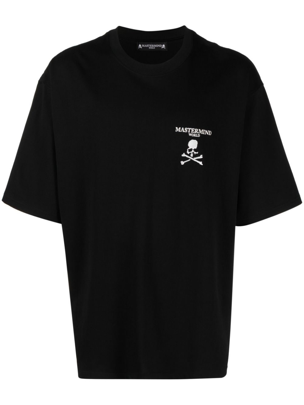 logo-embroidered cotton T-shirt - 1