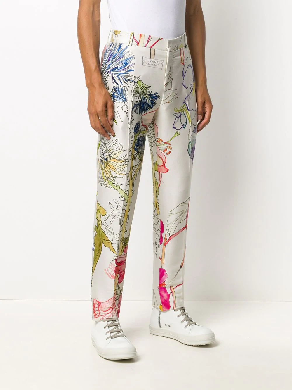 floral-print trousers - 3