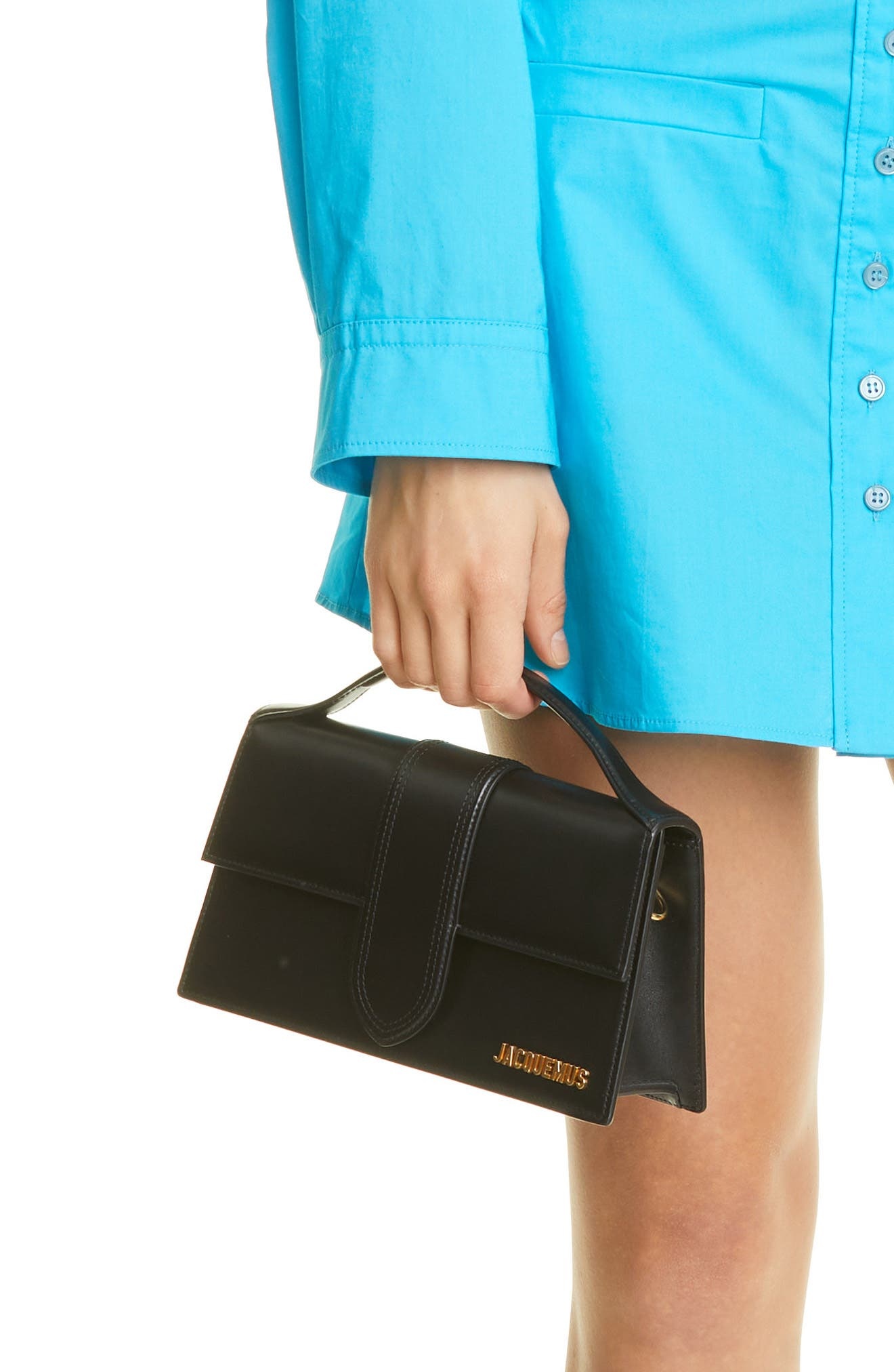 Jacquemus Jacquemas Le Bambino Grand Crossbody Satchel in Black at Nordstrom - 3